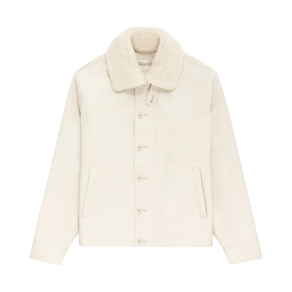 - Aime Leon Dore Leather N-1 Deck Jacket Cream