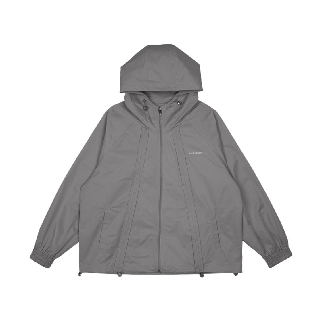 러프넥 셔링 윈드 브레이커 그레이