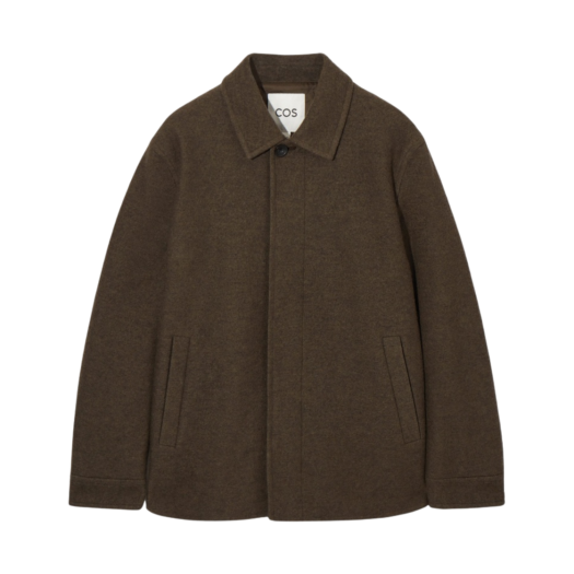 1187429002 COS Felted Wool Jacket Mole Brown