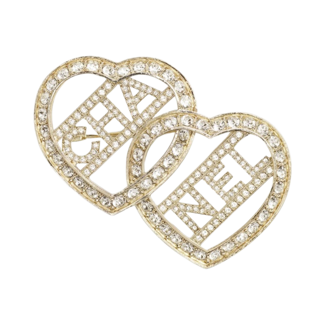 샤넬 브로치 메탈 디아만테 & 골드 크리스탈