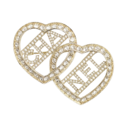 Chanel Brooch Metal Diamantes & Gold Crystal