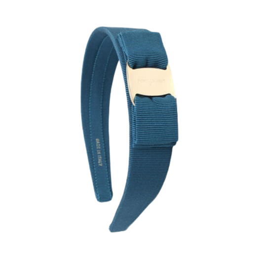 (W) Ferragamo Vara Bow Hairband Mediterrian Blue