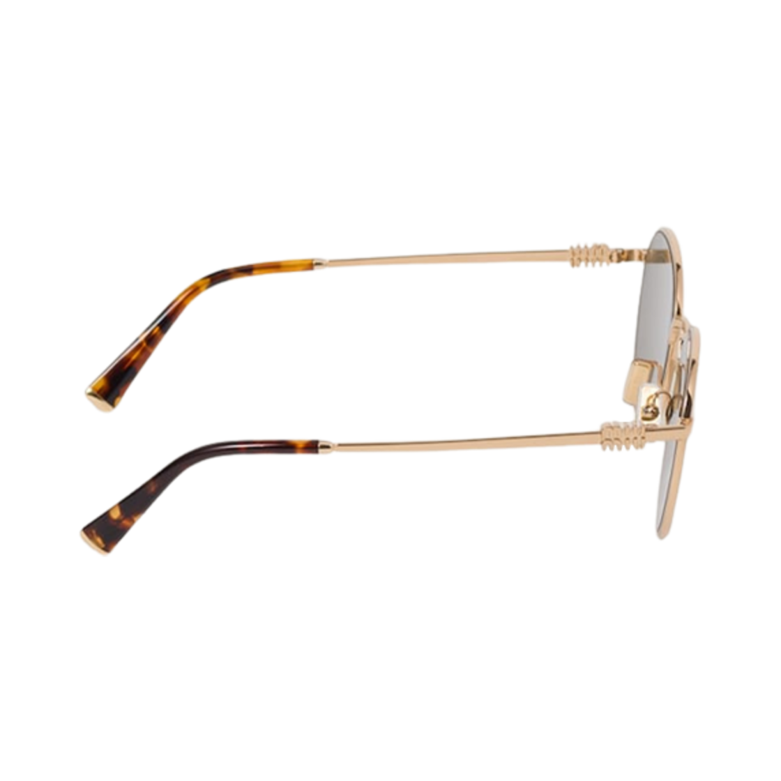 SMU55Z-E5AK-FE07F (W) Miu Miu Miu Regard Sunglasses Chrome Pleated Lenses - #2