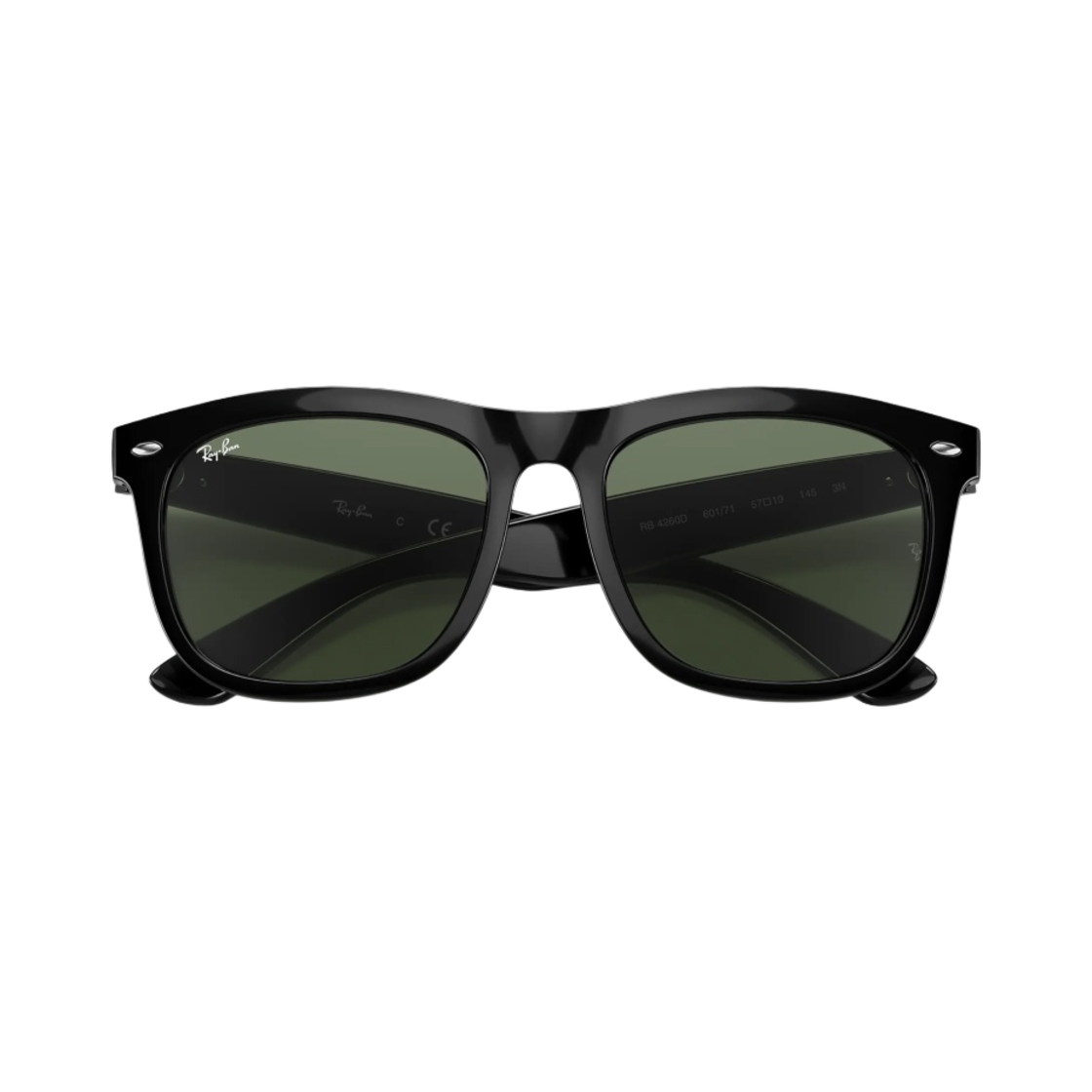 레이밴 4260D 글로스 블랙 프레임 그린 클래식 렌즈 로우 브릿지 핏(Ray-Ban 4260D Gloss Black Frame Green Classic Lenses Low Bredge Fit)