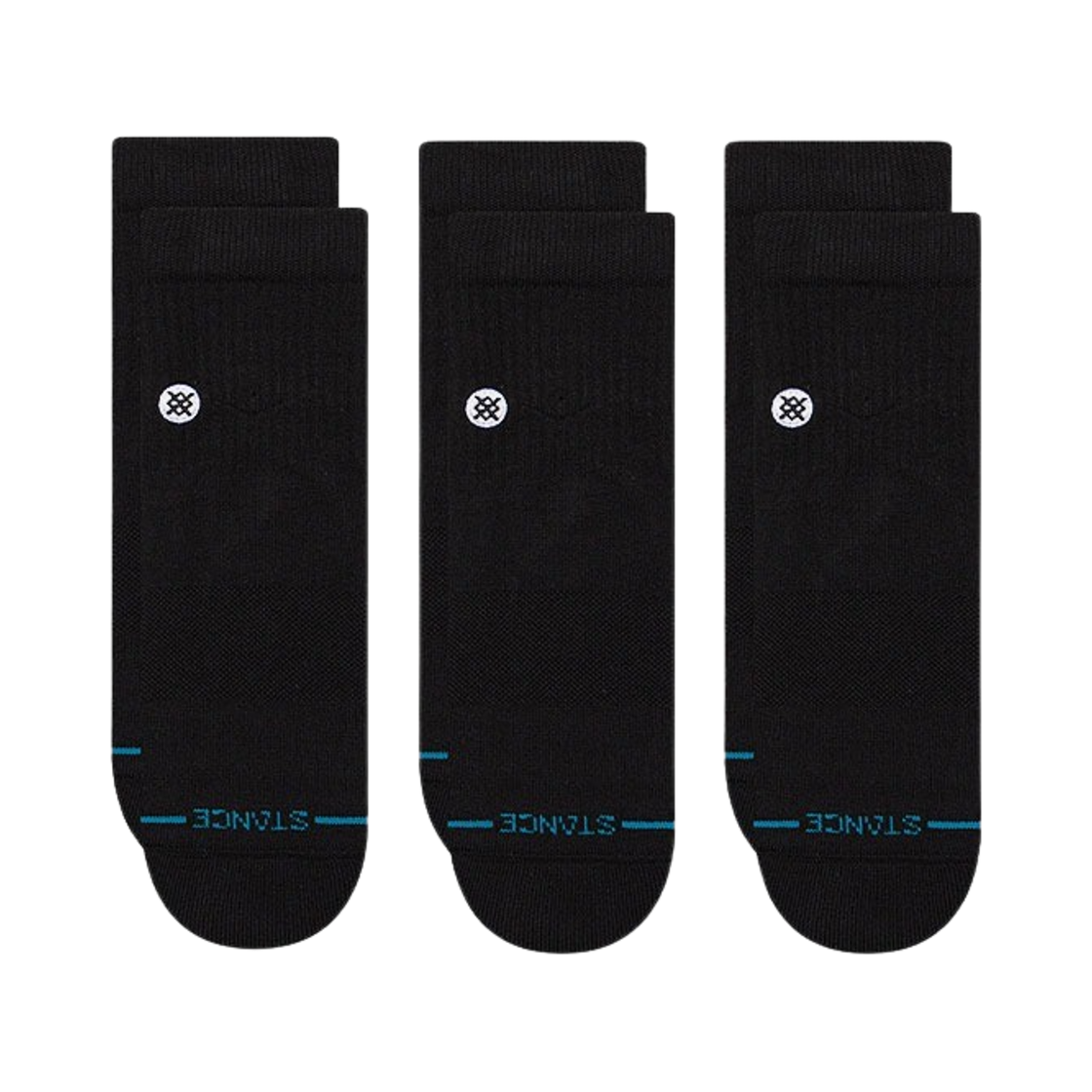 STC-A356A21IQP-BLK STANCE Icon Quarter 3 Pack