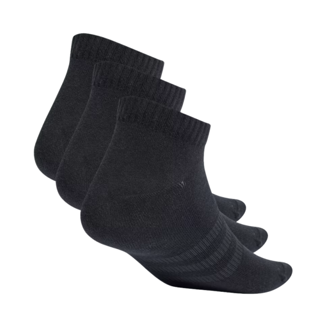 아디다스 씬 앤 라이트 스포츠웨어 로우컷 삭스 블랙 화이트 (3개입)(Adidas Thin and Light Sportswear Low Cut Socks Black White (3 Pack)) - 2