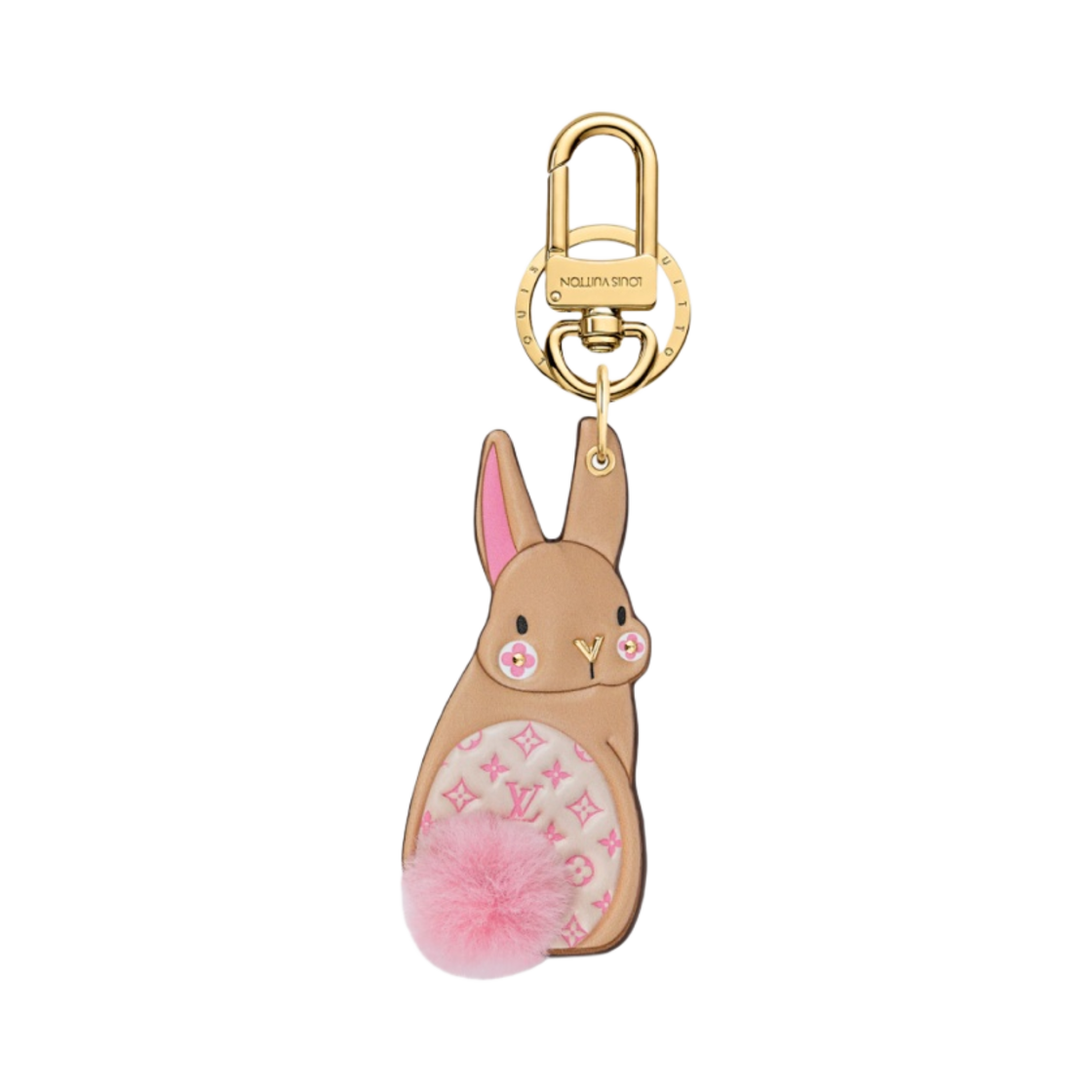 Louis Vuitton LV Bunny Key Holder Brown Pink