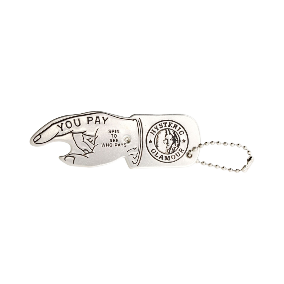 히스테릭 글래머 유 페이 키체인 실버(Hysteric Glamour You Pay Keychain Silver)