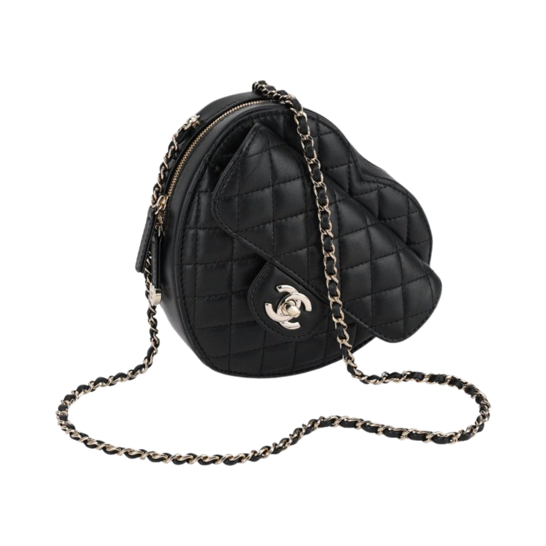 샤넬 하트백 램스킨 & 골드 메탈 블랙(Chanel Heart Bag Lambskin & Gold Black) - 2