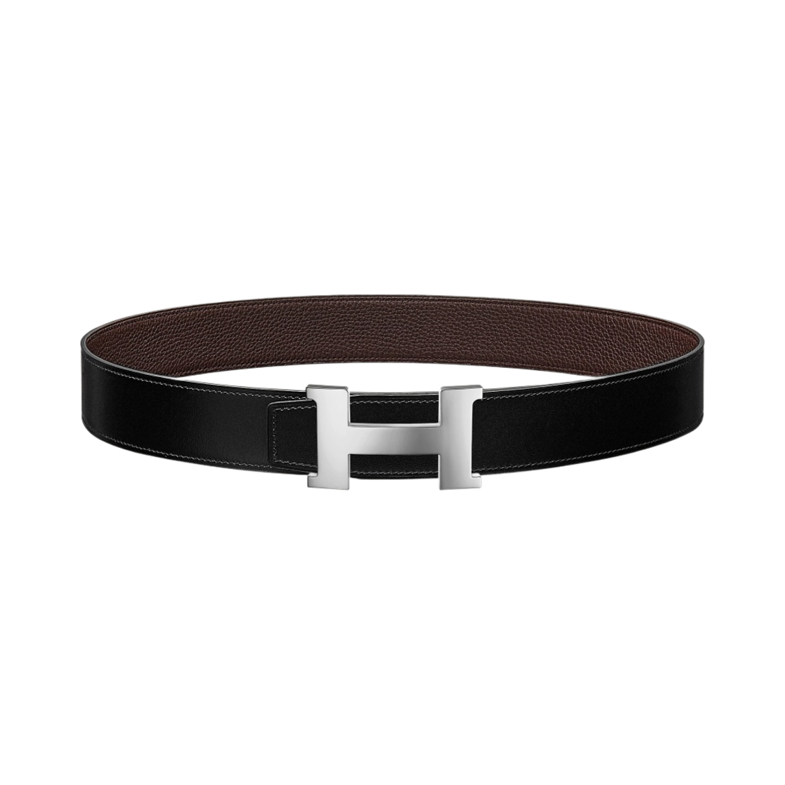 에르메스 콘스탄스 벨트 버클 & 리버서블 가죽 스트랩 38mm & 실버 누아 쇼꼴라(Hermes Constance Belt Buckle & Reversible Leather Strap 38mm & Silver Noir Chocolat) - 1
