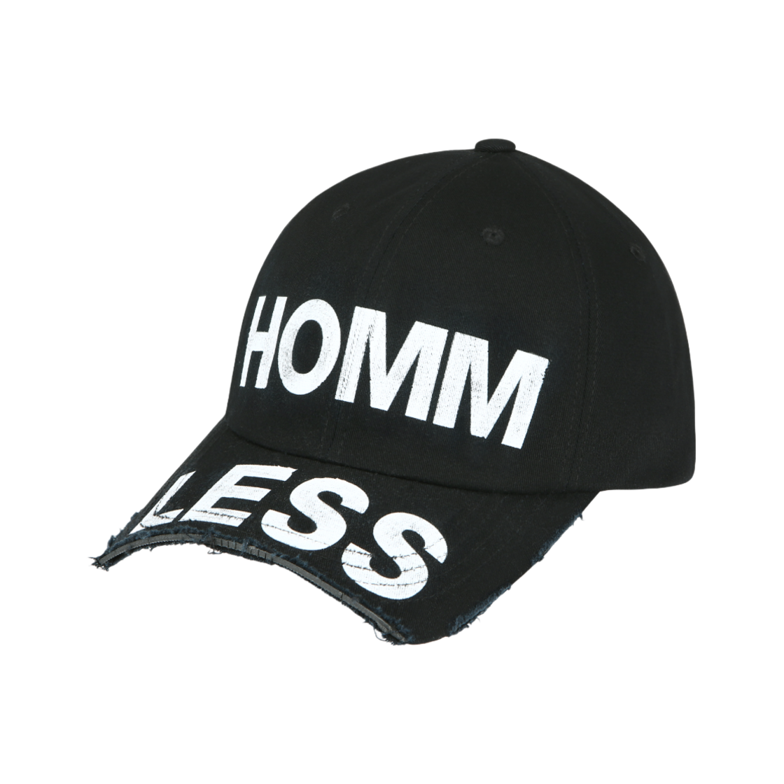 홈리스 컷 브림 캡 블랙(Hommless Cut Brim Cap Black)