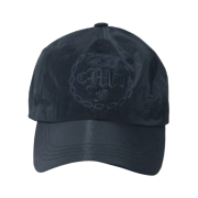 (W) Mischief Washed Nylon 6-Panel Ball Cap Black
