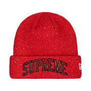 Supreme New Era Metallic Arc Beanie Red - 23SS