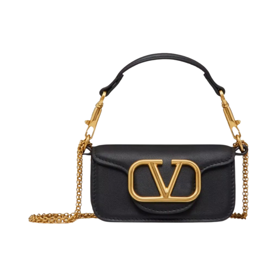 발렌티노 카프스킨 로코 마이크로 숄더백 블랙(Valentino Calfskin Loco Micro Shoulder Bag Black)