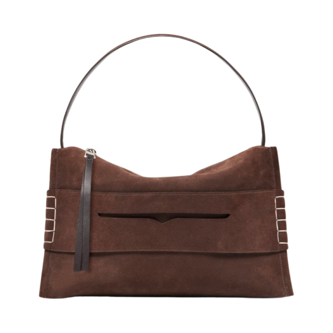 HB0717LA0364600 JW Anderson Large Loafer Suede Shoulder Bag Brown