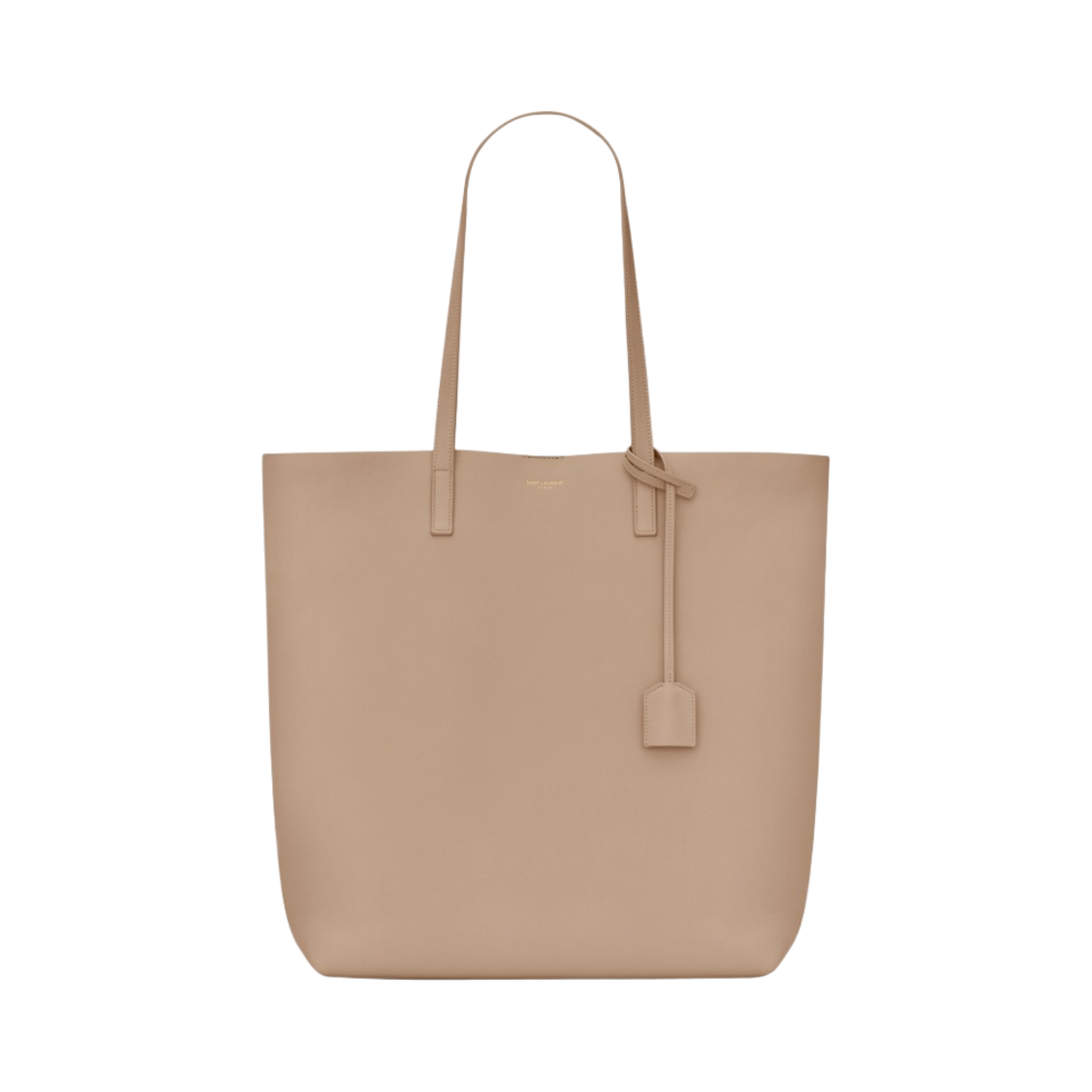 생로랑 서플 레더 노스/사우스 쇼핑백 다크 베이지(Saint Laurent Shopping Bag North/South in Supple Leather Dark Beige) - 1