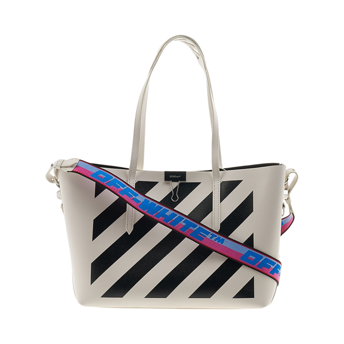 오프화이트 바인더 토트백 블랙 아이보리(Off-White Binder Tote Bag Black Ivory)