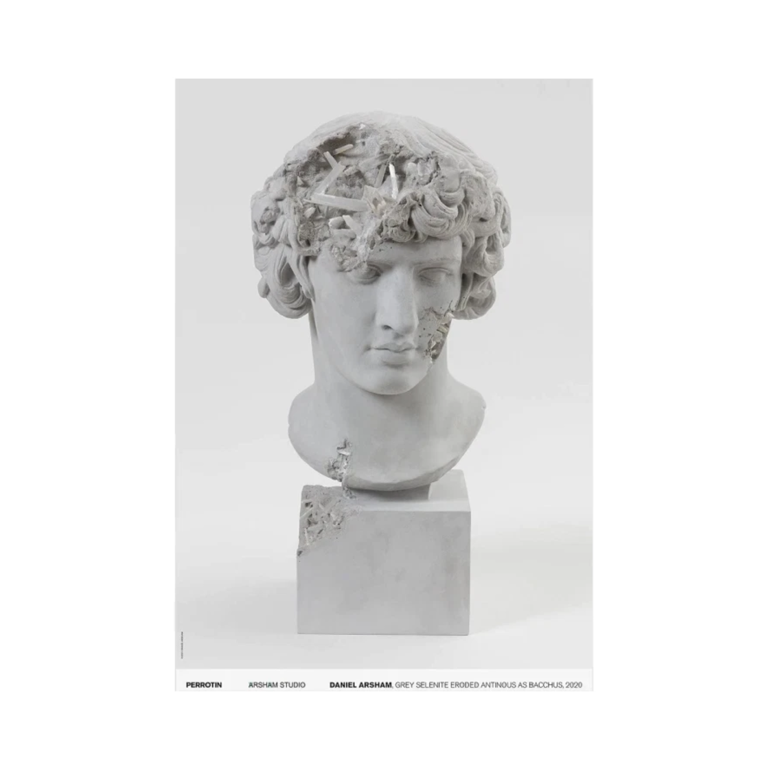 다니엘 아샴 그레이 셀레나이트 이로디드 안티노오스 바커스 포스터 2020(Daniel Arsham Grey Selenite Eroded Antinous As Bacchus Poster 2020) - 1
