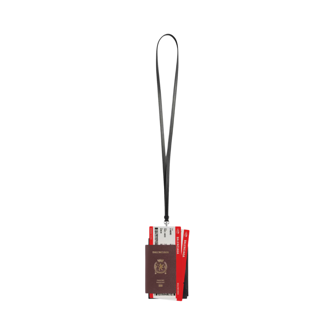 7877332AA3R6027 Balenciaga Passport Phone Holder Burgundy