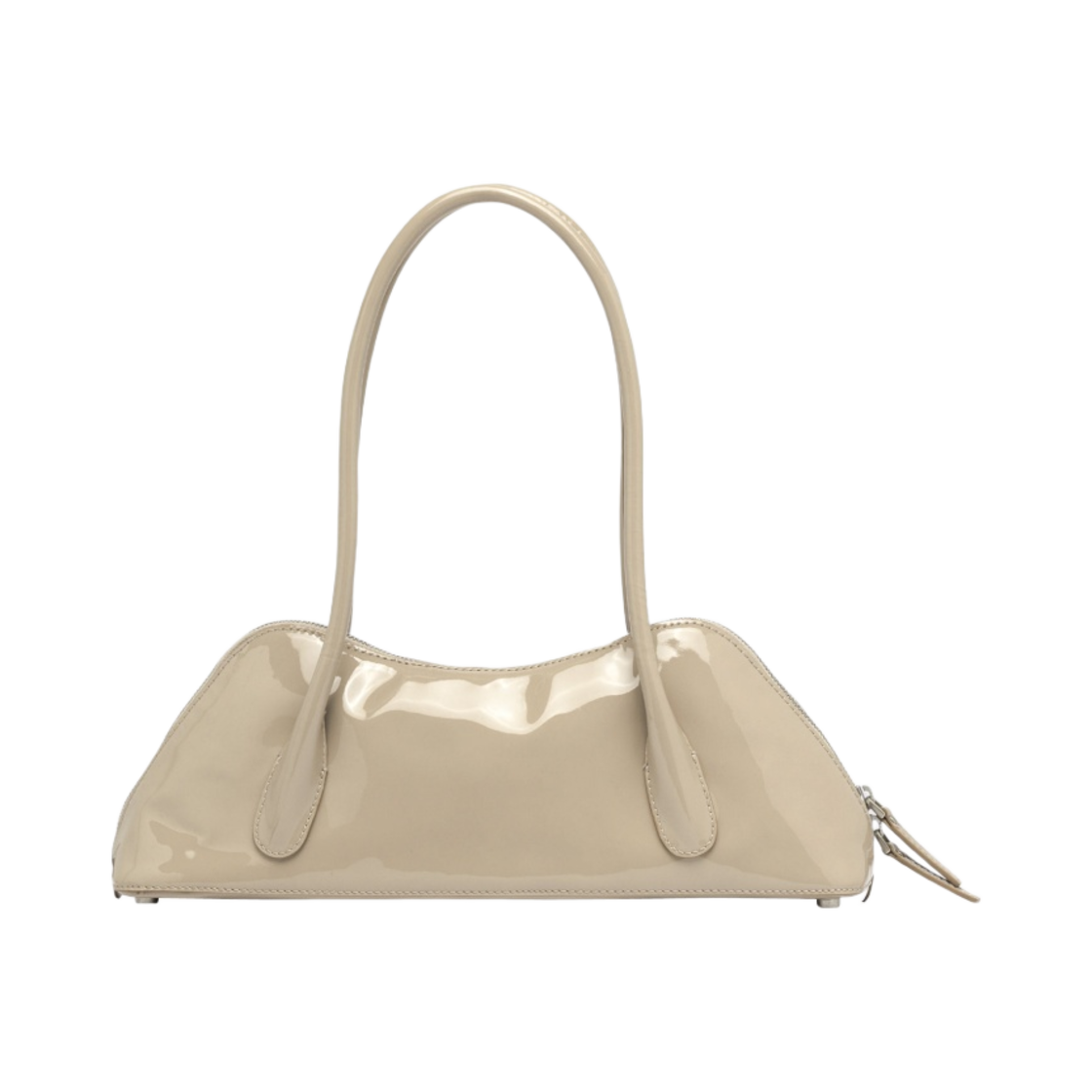 블루마린 페이턴트 레더 레귤러 키스 미 백 베이지(Blumarine Regular Kiss Me Bag In Patent Leather Beige) - 3