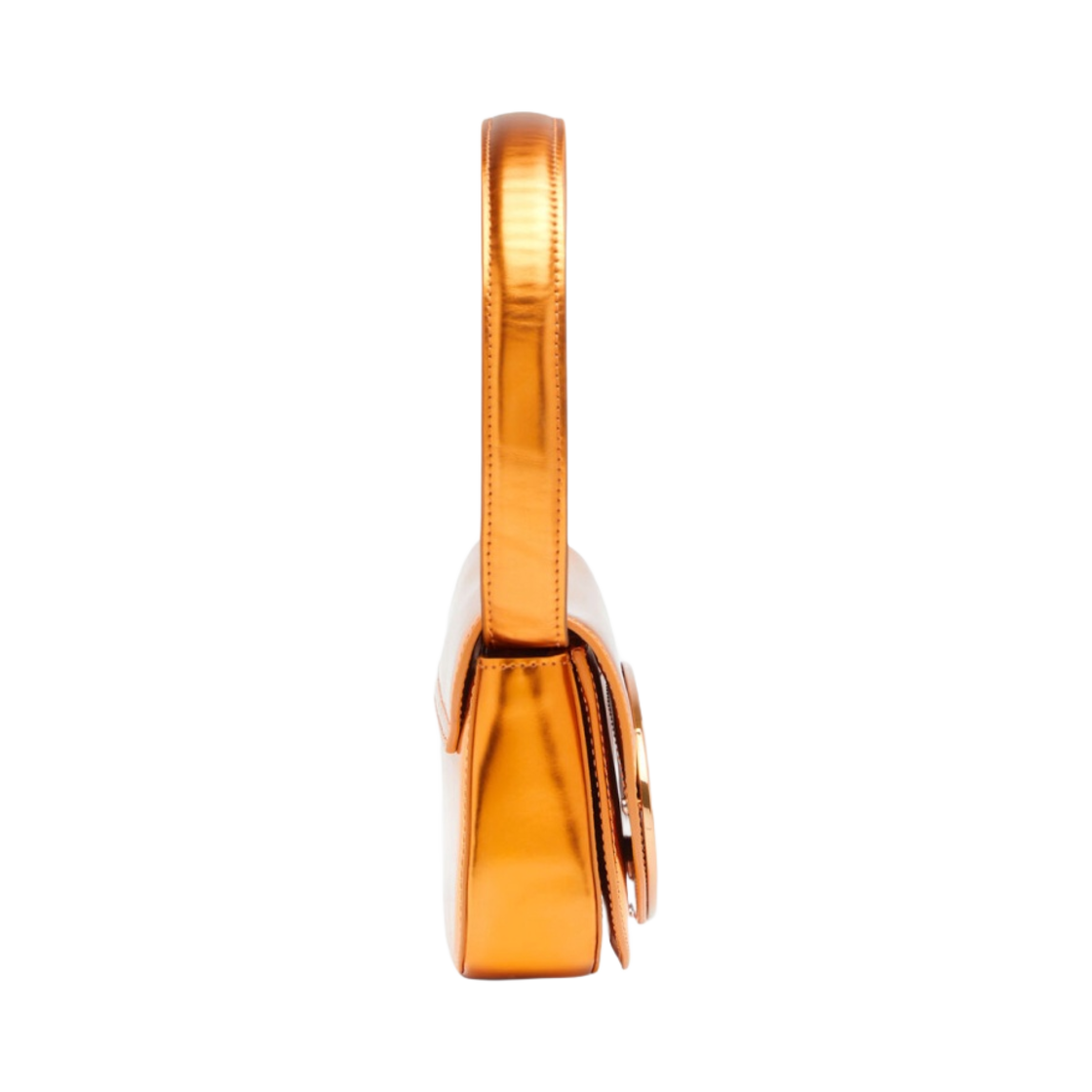 디젤 1DR 숄더백 인 미러드 레더 오렌지(Diesel 1DR Shoulder Bag in Mirrored Leather Orange) - 2