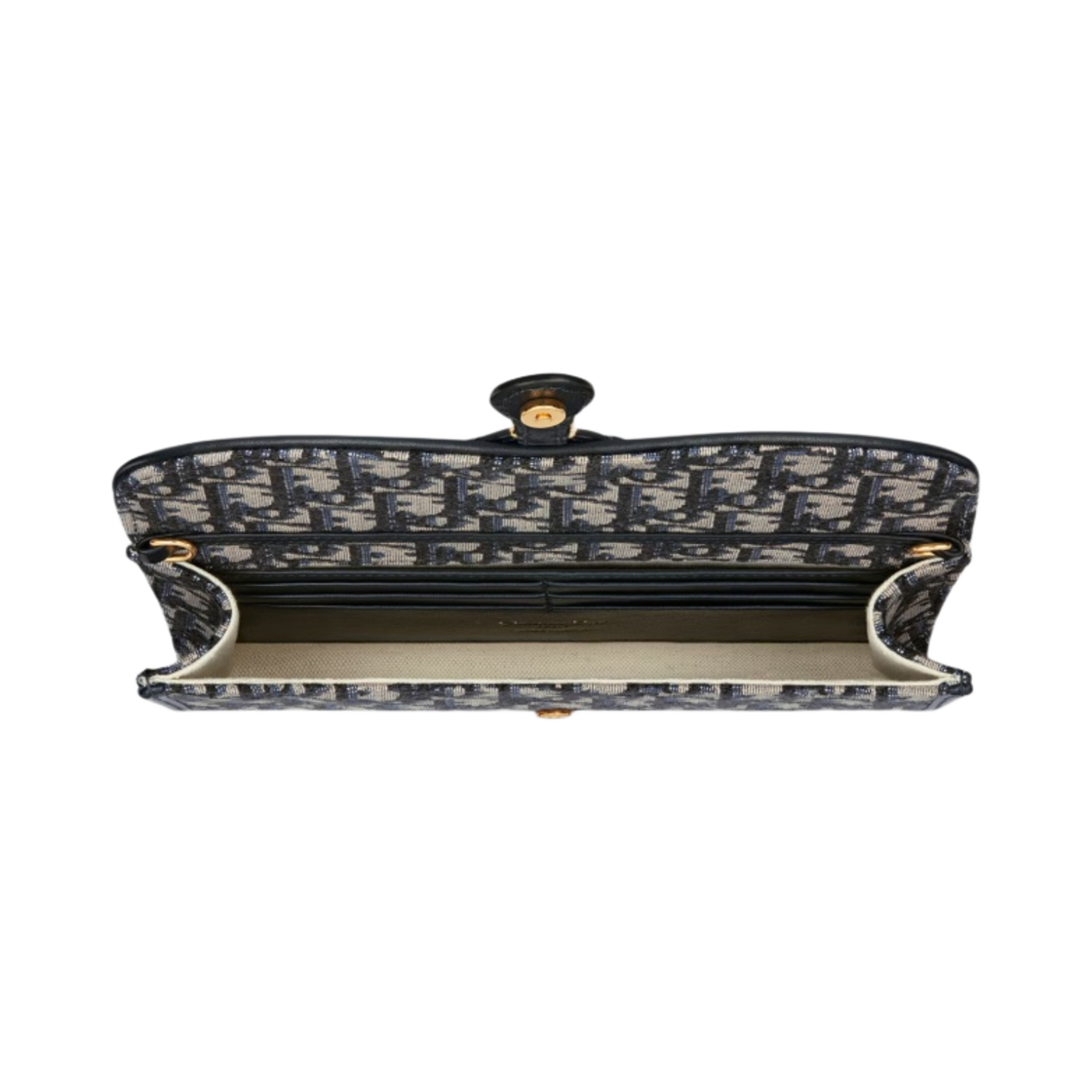 디올 바비 이스트 웨스트 체인 파우치 블루 디올 오블리크 자카드(Dior Bobby East West Pouch with Chain Blue Dior Oblique Jacquard) - 3