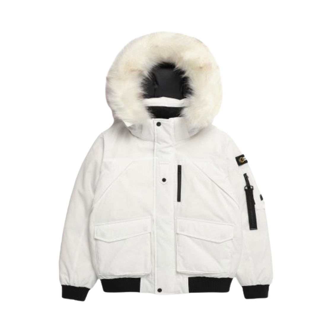 (W) 내셔널 지오그래픽 타루가 퍼 트리밍 후디 다운 점퍼 아이보리((W) National Geographic Taruga Fur Trim Hood Down Jumper Ivory)