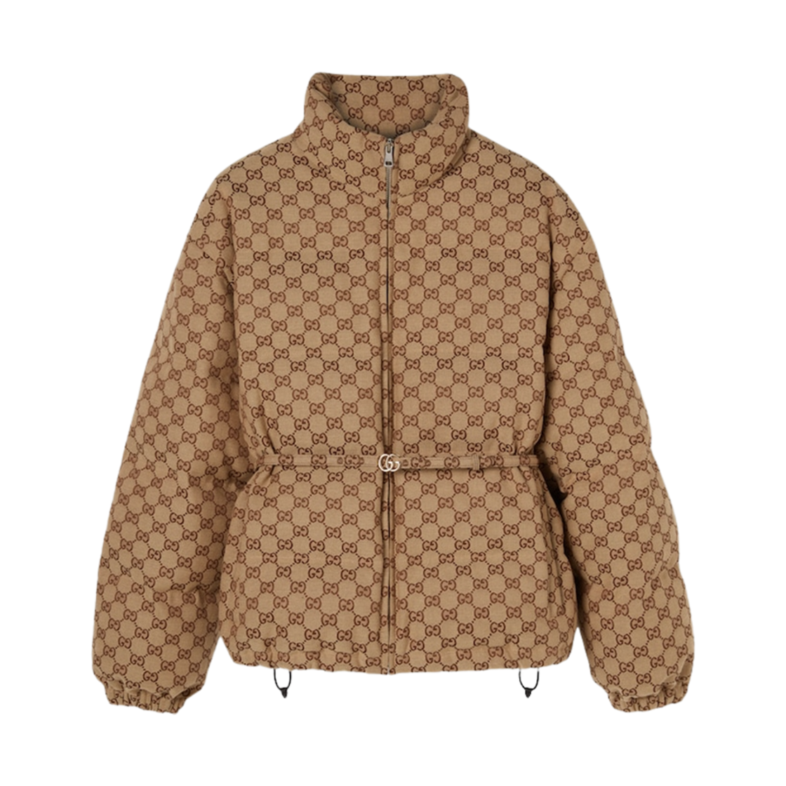 (W) 구찌 GG 캔버스 봄버 자켓 카멜 에보니((W) Gucci GG Canvas Bomber Jacket Camel Ebony)