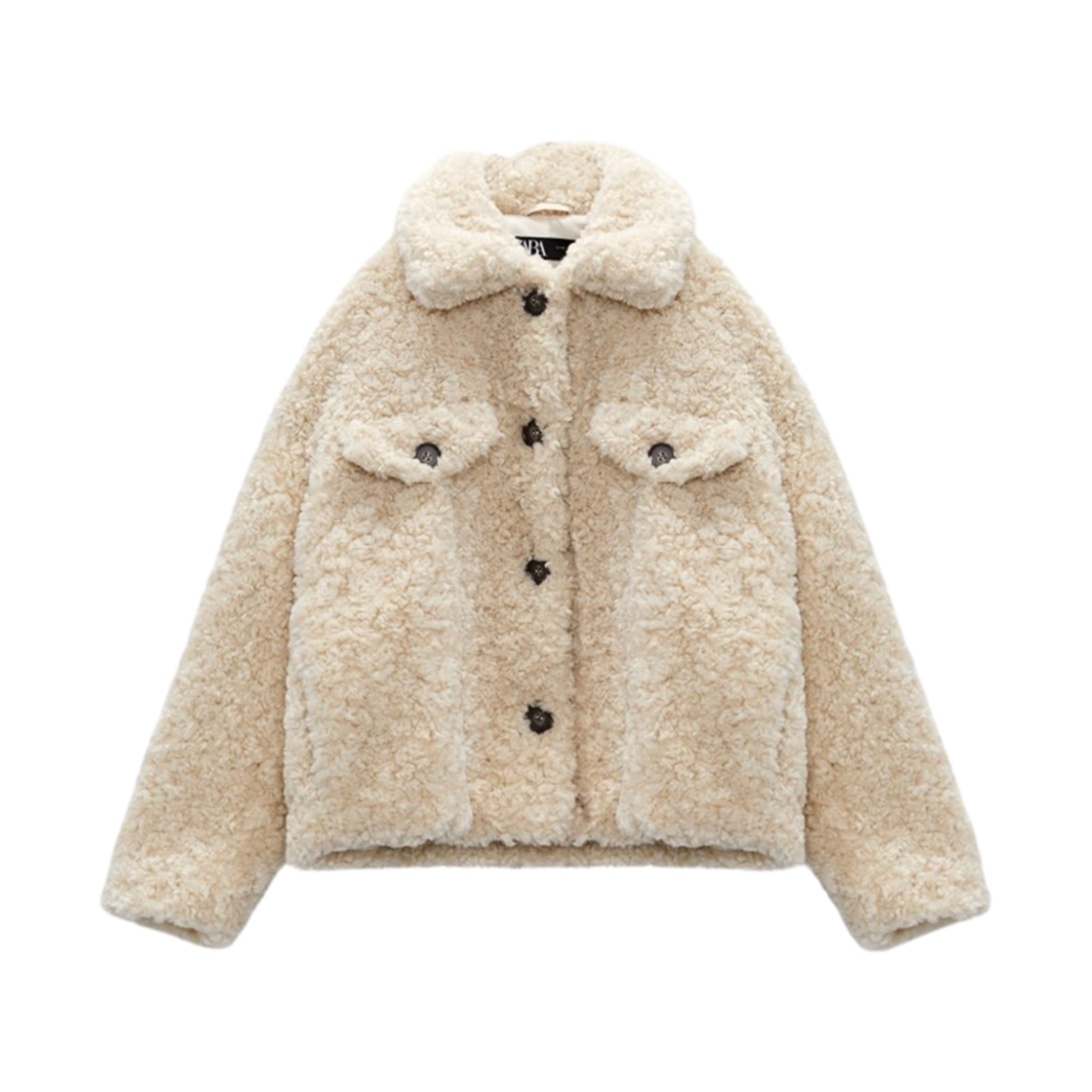 3046/337/712 (W) Zara Eco Faux Shearling Overshirt Jacket Ecru