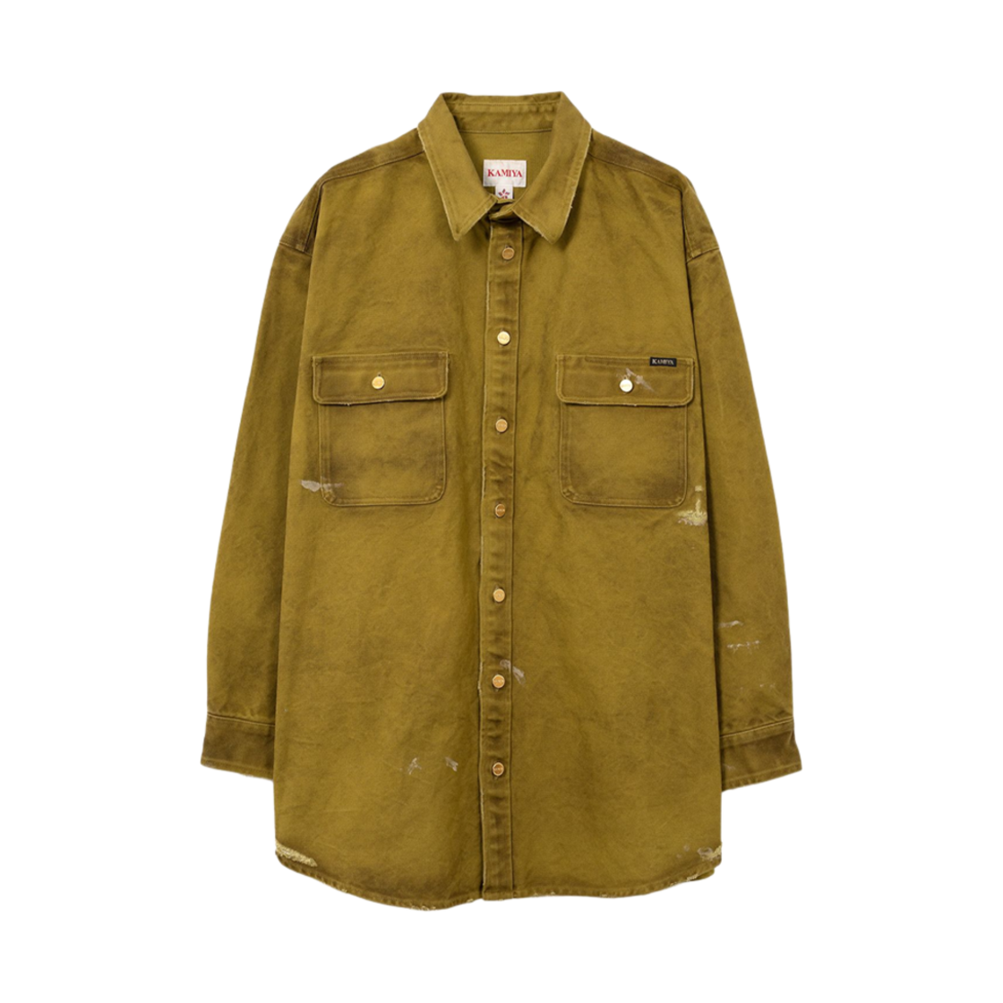 카미야 보로 덕 셔츠 옐로우(Kamiya Boro Duck Shirt Yellow)