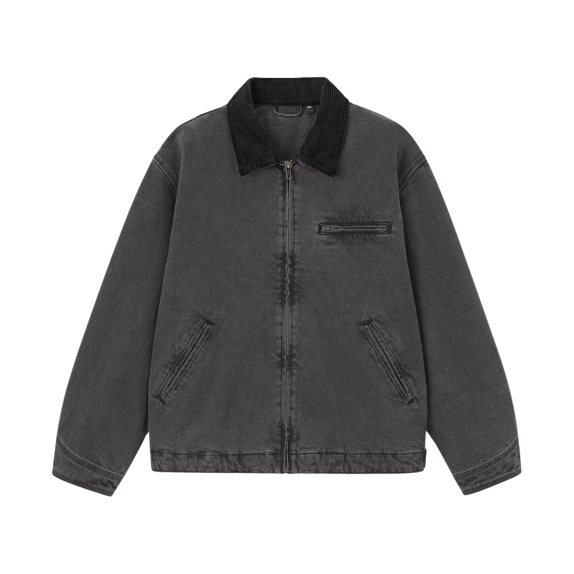353085-08 GU Washed Cotton Work Jacket Dark Gray - JP