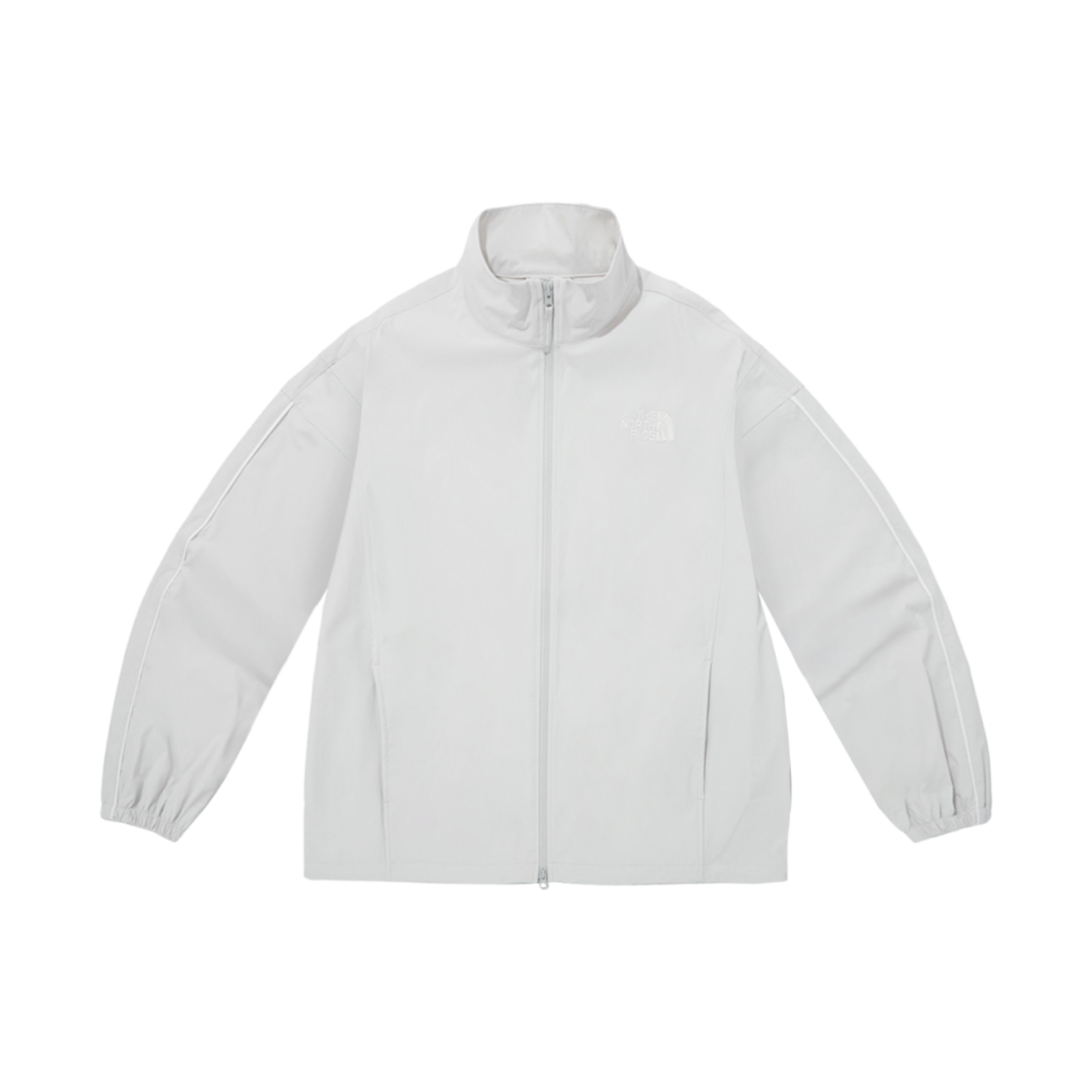 NJ3BQ09K The North Face White Label Tech Run Track Jacket Ice Grey