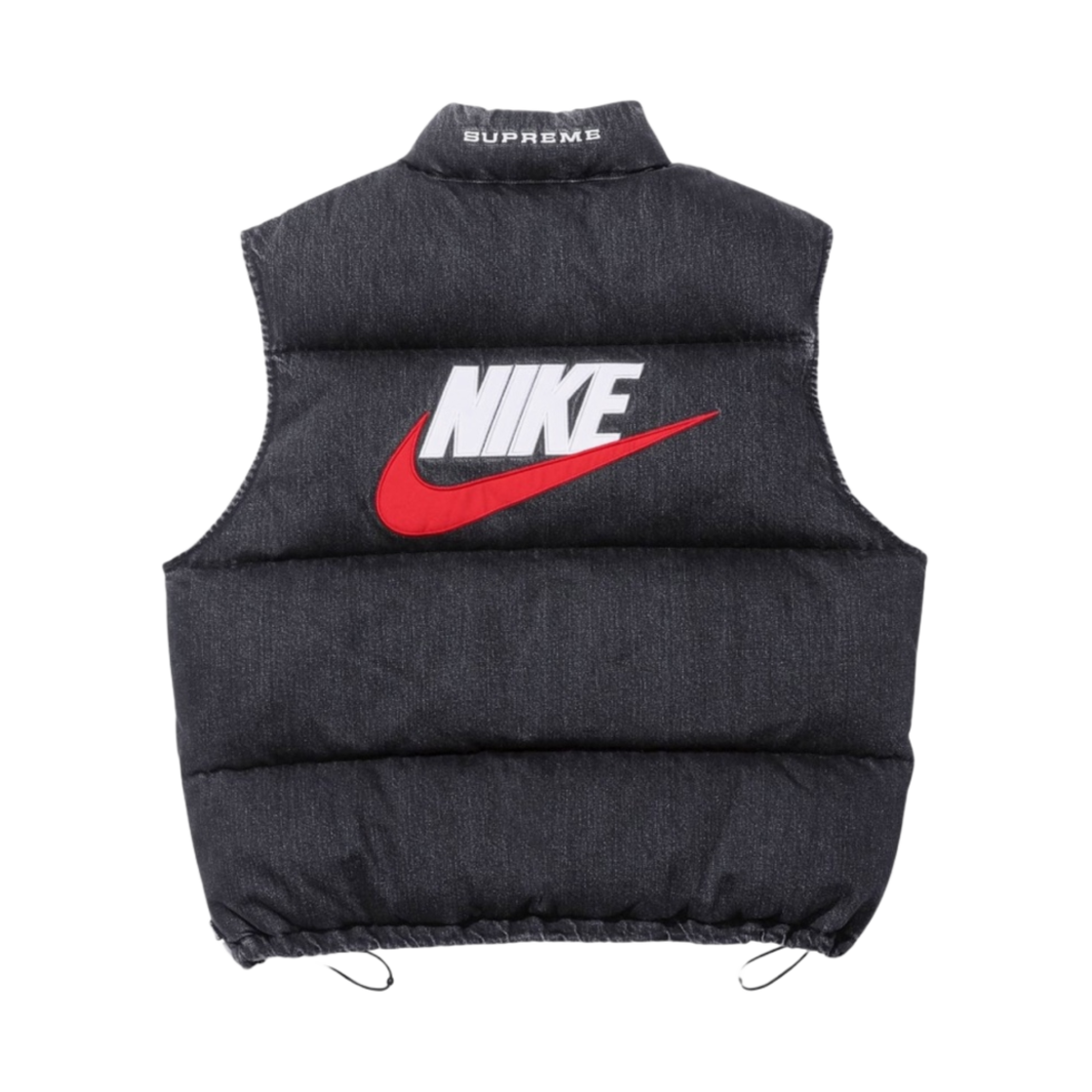 슈프림 x 나이키 데님 퍼퍼 베스트 블랙 - 24SS(Supreme x Nike Denim Puffer Vest Black - 24SS)