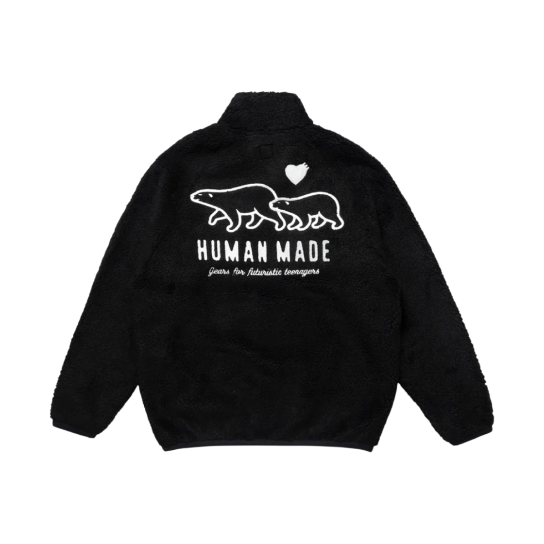 휴먼 메이드 보아 플리스 자켓 블랙(Human Made Boa Fleece Jacket Black) - 2