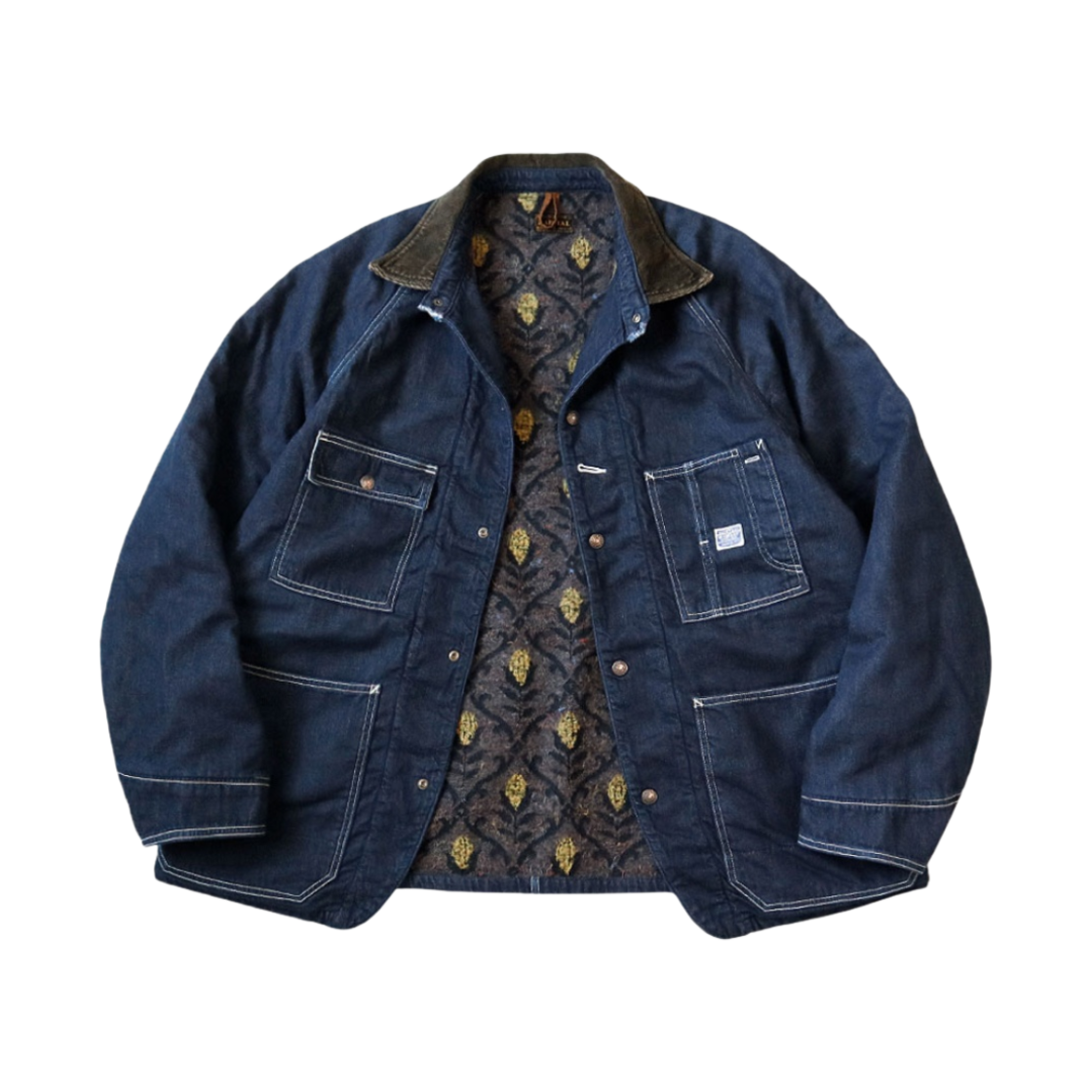 K2312LJ175/EK-1690LJ Kapital 8 oz. Denim Lining Cactus Coverall Indigo