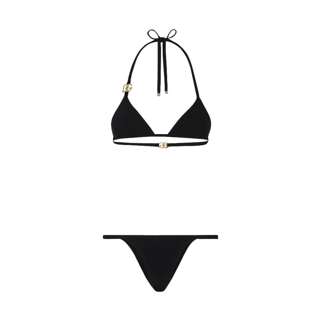 O8B76JONO12N0000 (W) Dolce & Gabbana DG Logo Triangle Bikini Black