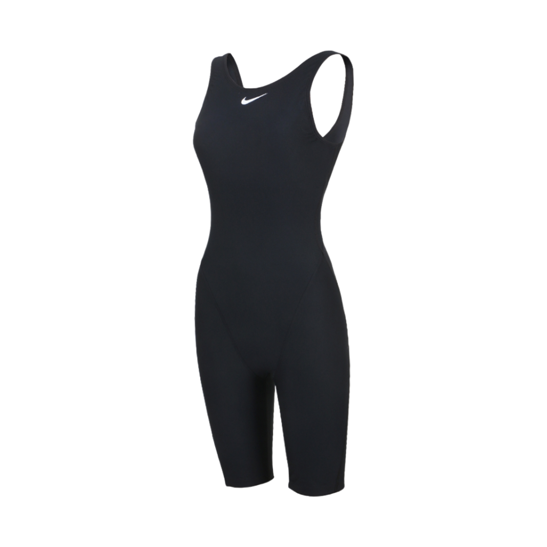 (W) 나이키 스윔 앤서 하이넥 레그수트 인서트 브라 블랙((W) Nike Swim Answer High Neck Legsuit Insert Bra Black)