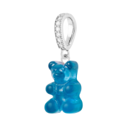 Crystal Haze Nostalgia Bear with Pave Connector Silver Azure