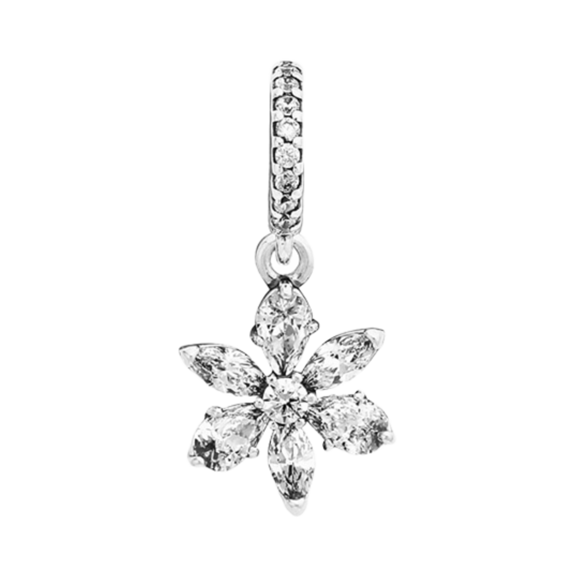 (W) 판도라 스파클링 허바리움 클러스터 댕글 참 스털링 실버 클리어((W) Pandora Sparkling Herbarium Cluster Dangle Charm Sterling Silver Clear)