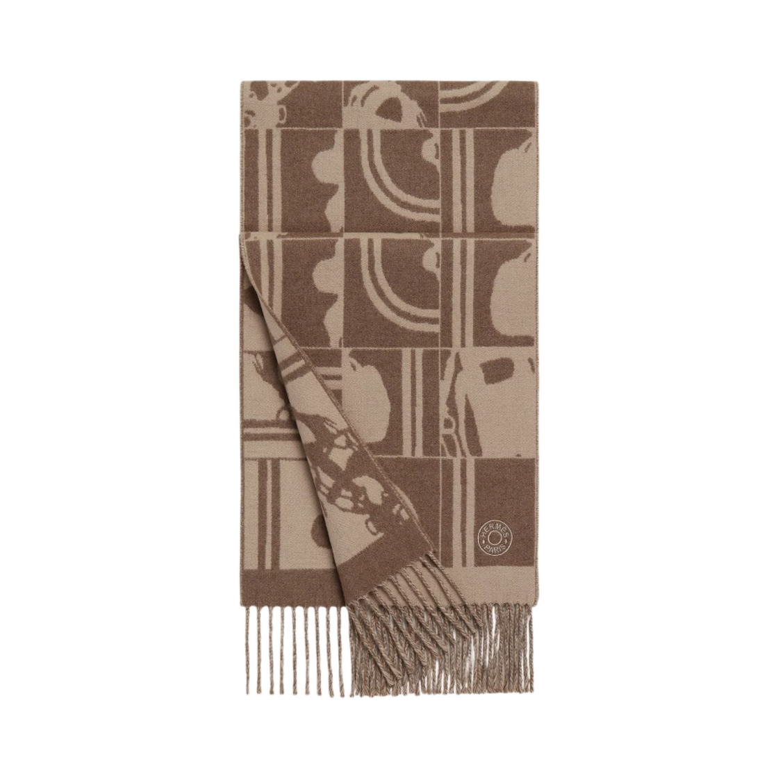 에르메스 브라이드 드 갈라 앙 데조르드 머플러 토프 베쥬(Hermes Brides de Gala en Desordre Muffler Taupe Beige) - 1