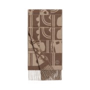 Hermes Brides de Gala en Desordre Muffler Taupe Beige