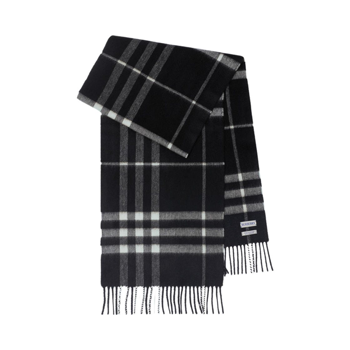 버버리 체크 캐시미어 머플러 블랙 칼리코(Burberry Check Cashmere Muffler Black Calico)