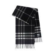 Burberry Check Cashmere Muffler Black Calico