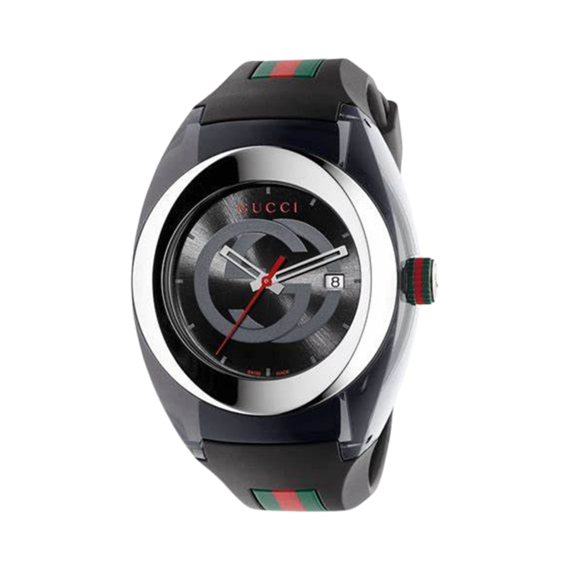 구찌 SYNC 쿼츠 46mm 러버 블랙(Gucci SYNC Quartz 46mm Rubber Black)