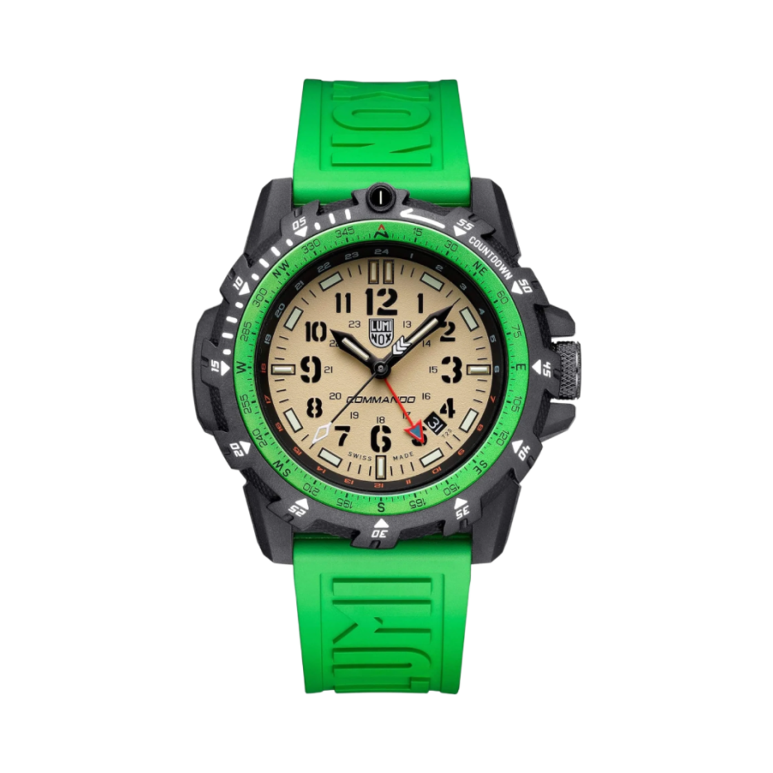 XL-3337 Luminox Commando Raider Outdoor Adventure 46mm Genuine Rubber Green