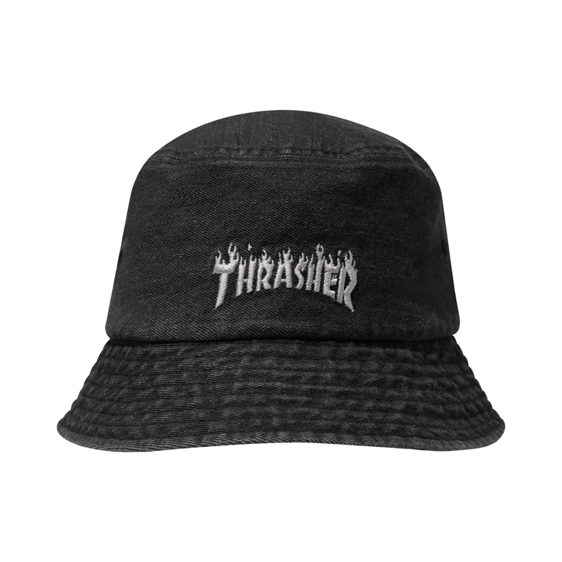 트레셔 플레임 데님 버킷햇 블랙(THRASHER Flame Denim Bucket Hat Black)