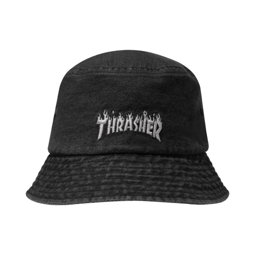 TR2403CA12BK THRASHER Flame Denim Bucket Hat Black