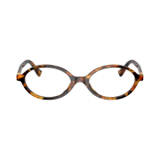 (W) Miu Miu Regard Glasses Lens Light Havana Acetate