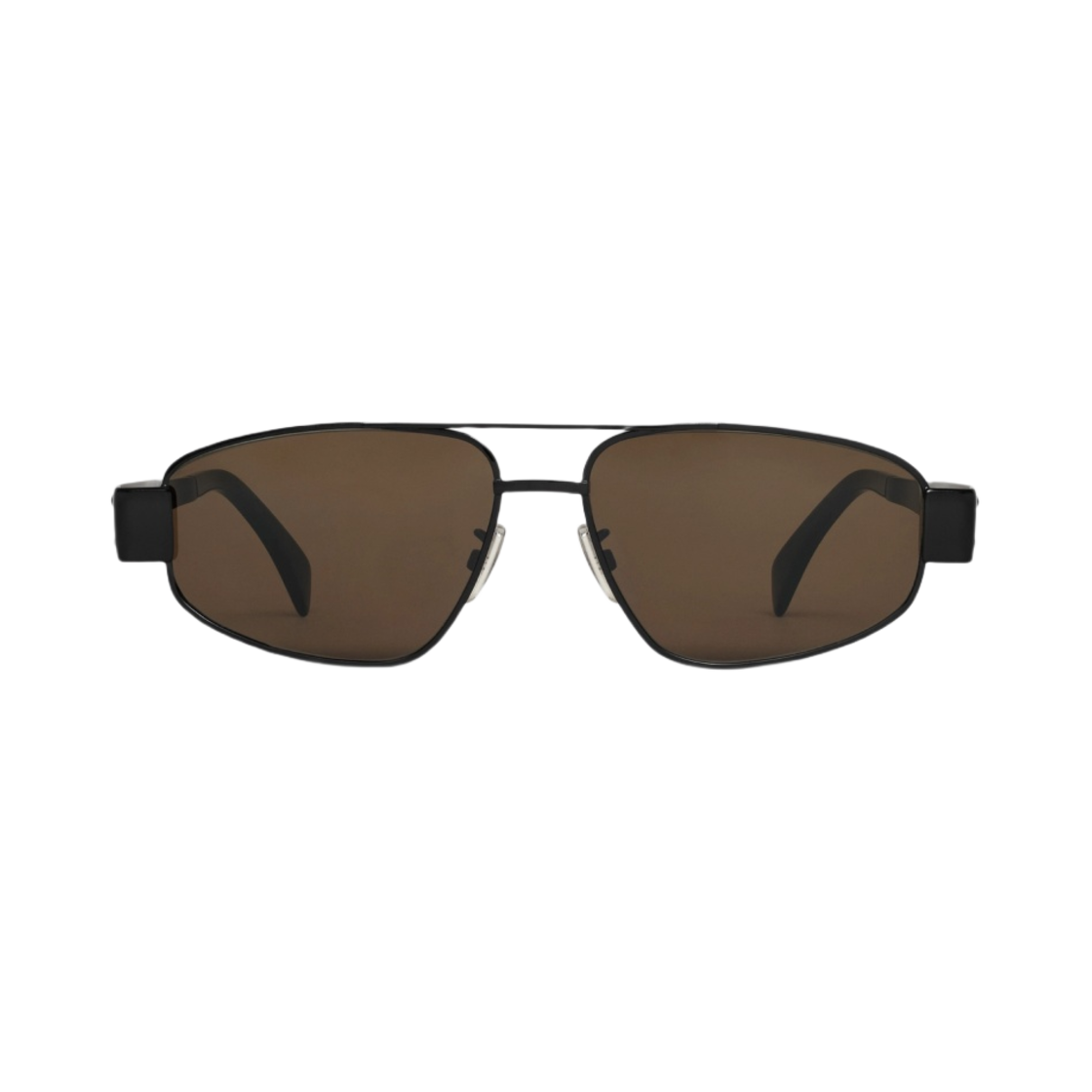 4S281CMLB-38NM Celine Triomphe Metal 03 Sunglasses in Metal Black Brown