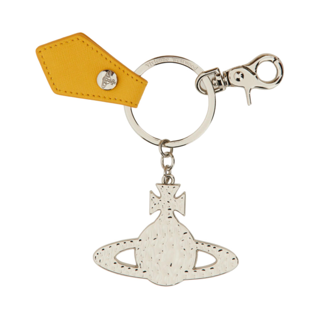 비비안 웨스트우드 사피아노 해머드 오브 키링 실버 옐로우(Vivienne Westwood Saffiano Hammered Orb Keyring Silver Yellow) - 1